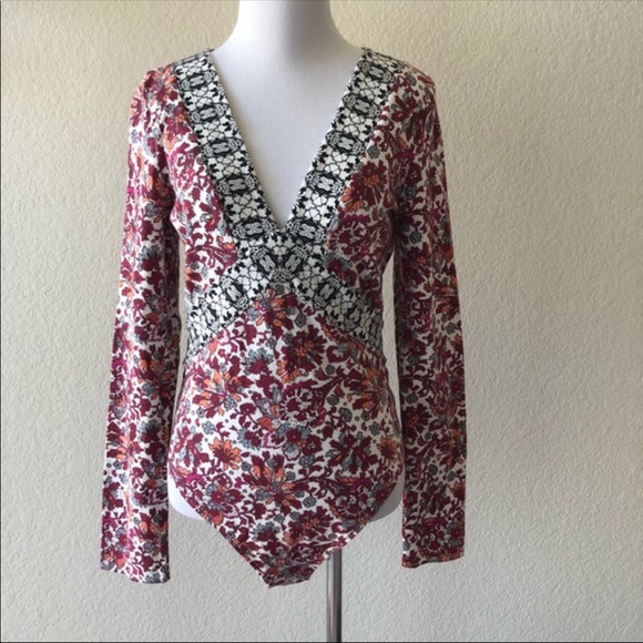 Intimately free people long sleeve floral bodysuit - Picture 2 of 3